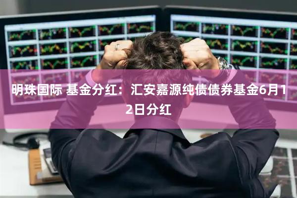明珠国际 基金分红：汇安嘉源纯债债券基金6月12日分红